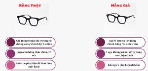 Bí quyết phân biệt mắt kính chính hãng