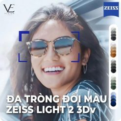 Tròng kính đổi màu Zeiss Light 2 3 Dv Photofusion X